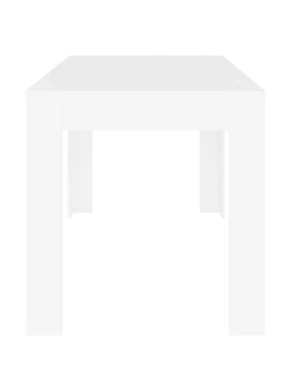 Dining Table, White, 140x74.5x76 cm, Recycled Wood 3 Dining Table, White, 140x74.5x76 cm, Recycled Wood 3