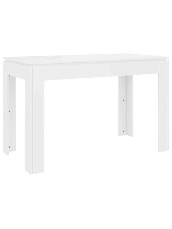 Valgomojo stalas, baltos spalvos, 120x60x76cm, apdirbta mediena 5