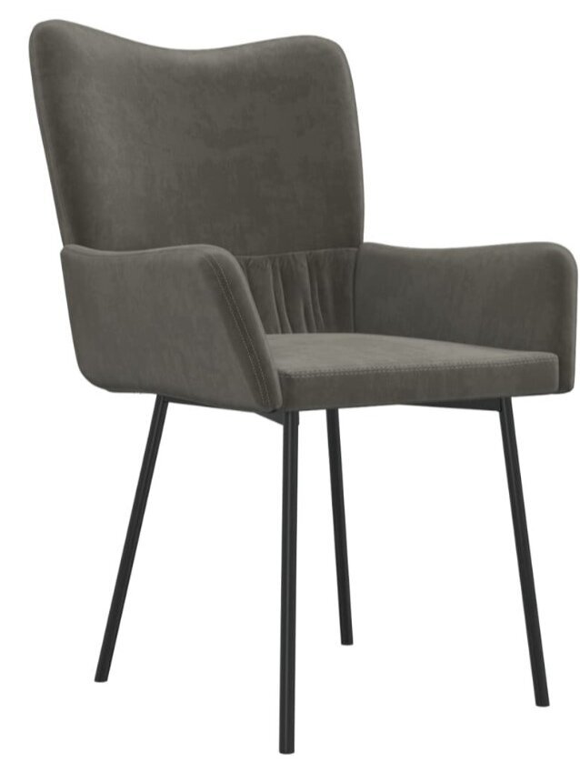 Söögitoolid, 2 tk, tumehall, samet 3
