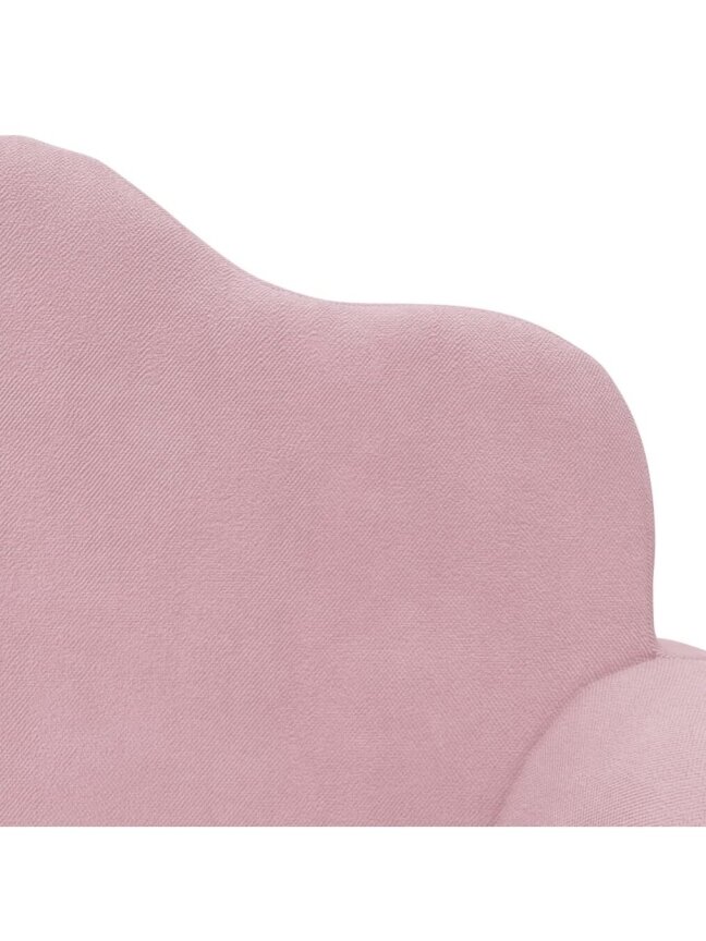 Vaikiška dvivietė sofa, rožinė, minkštas pliušinis 5