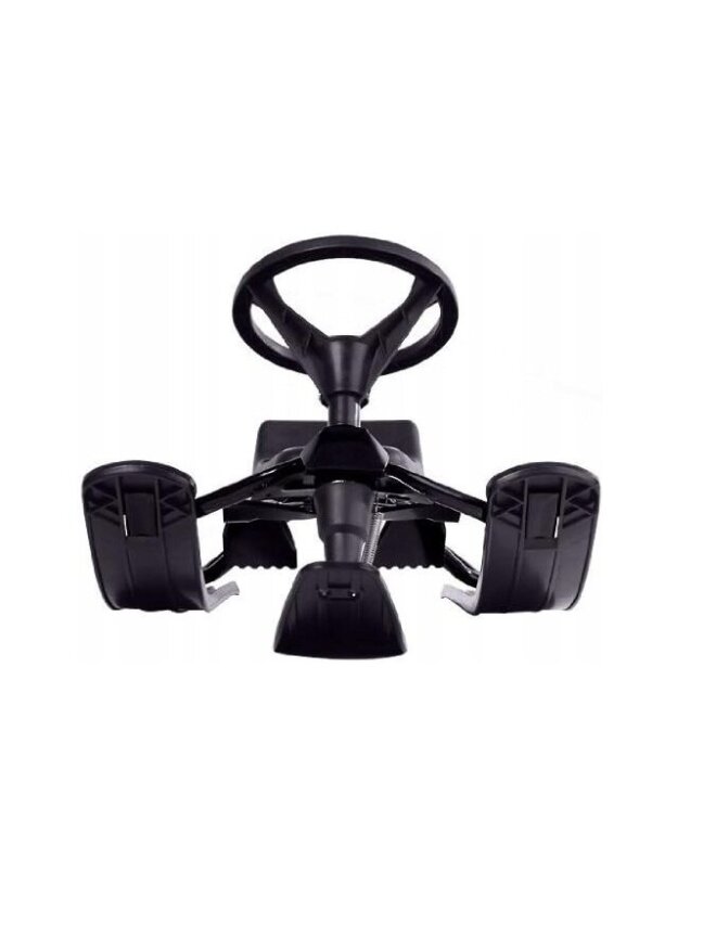 Children’s sled with steering wheel and brake – 119 × 38 × 50.5 cm – black – metal frame, up to 90 kg 4