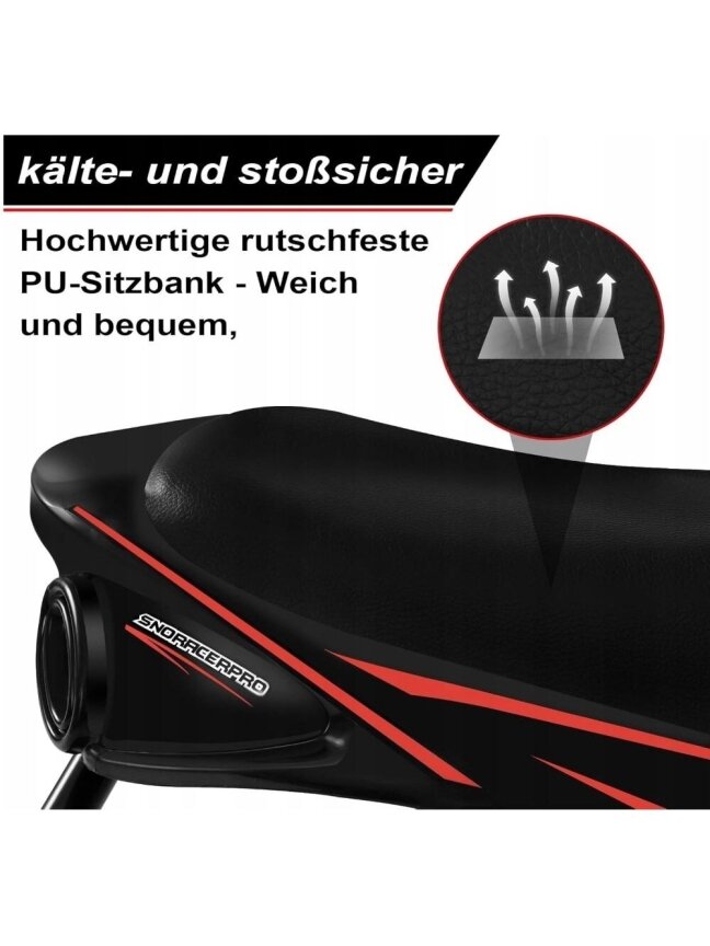 Children's steering sled with metal frame and brake, maximum load capacity 90 kg 4