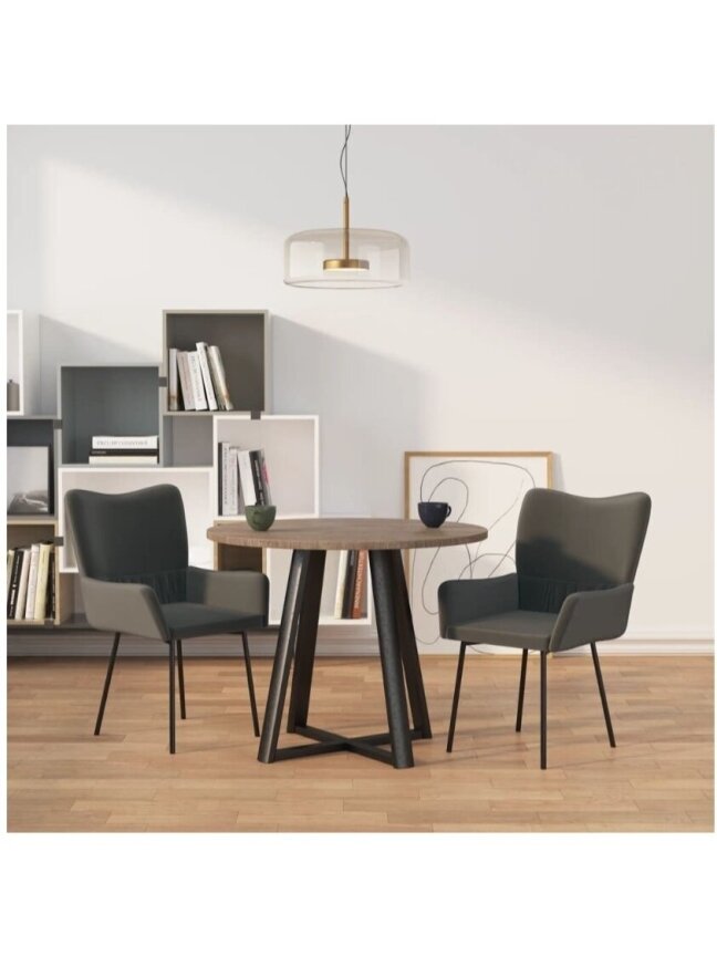 Söögitoolid, 2 tk, tumehall, samet