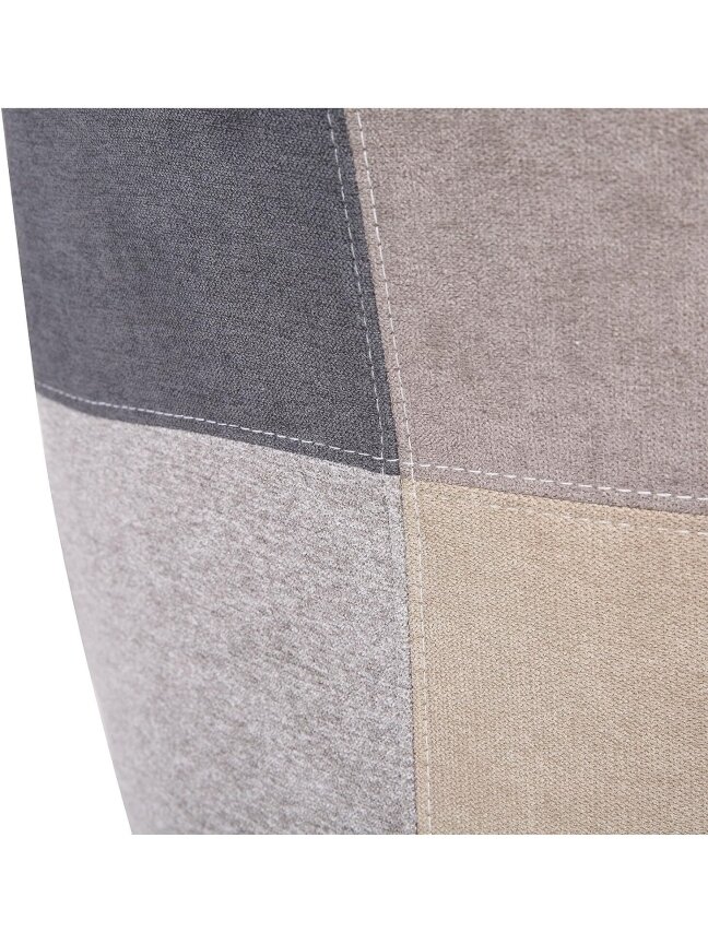 Dining chairs set, 2 pcs, linen fabric kitchen chairs with decorative patchwork pattern 3