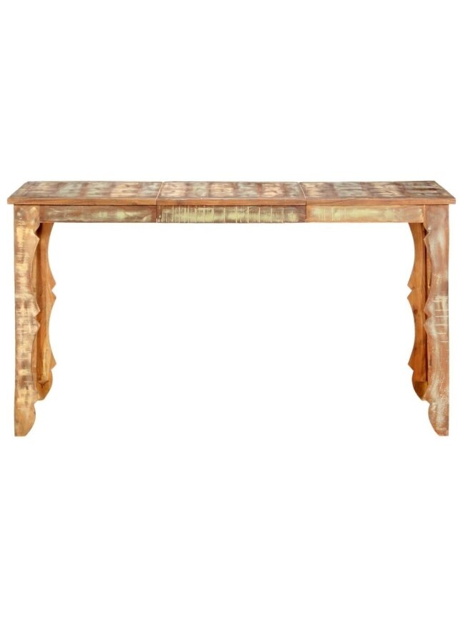 Dining table, 140 × 70 × 76 cm, solid reclaimed wood