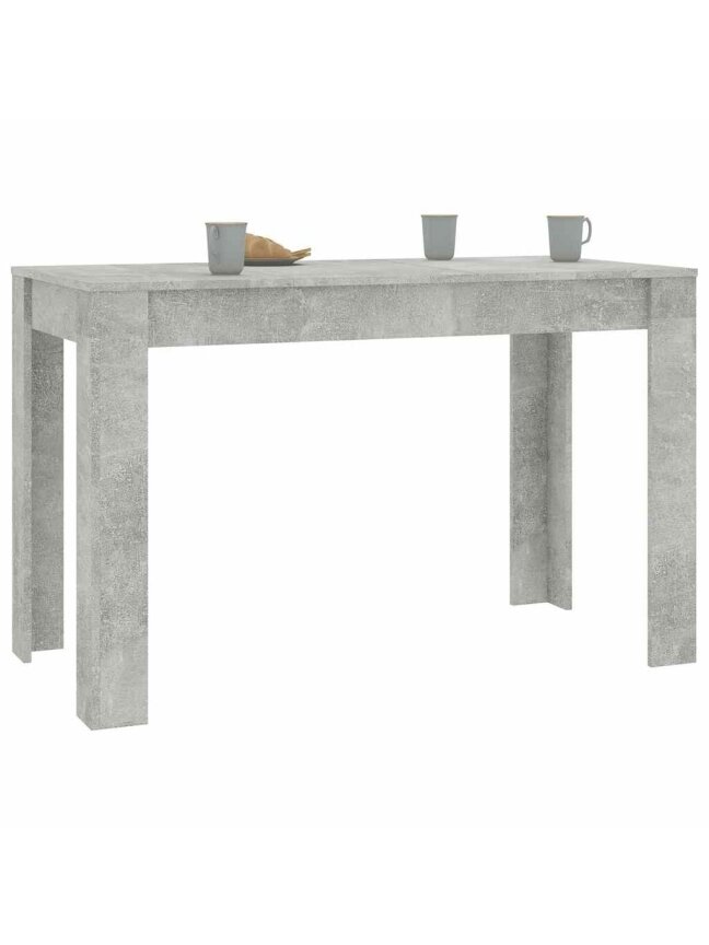 Valgomojo stalas, betono pilkas, 120x60x76cm, apdirbta mediena 2