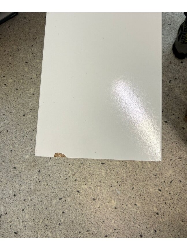 Dining table, glossy white, 140 × 74.5 × 76 cm, engineered wood 2