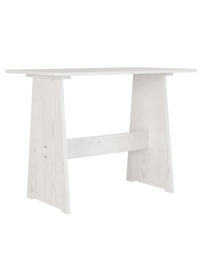 Dining table with bench REINE, white, pine 4