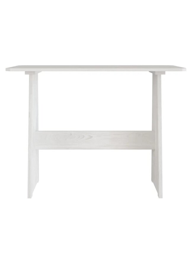 Dining table with bench REINE, white, pine 5