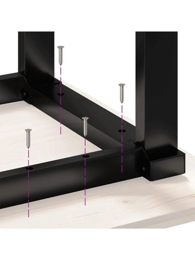Dining table legs, 180 x 80 x 73 cm, Steel, O-shaped frame 6 Dining table legs, 180 x 80 x 73 cm, Steel, O-shaped frame 6