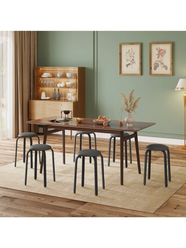 Set of 4 Dining Stools, Stackable | Kitchen Stools 3