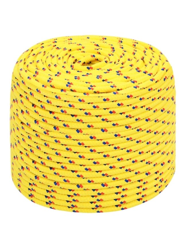 Boat rope, yellow, 6 mm, 25 m, polypropylene 1
