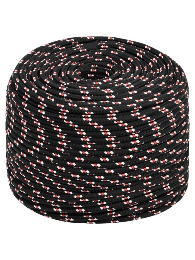 Boat rope, black, 6 mm, 25 m, polypropylene 1
