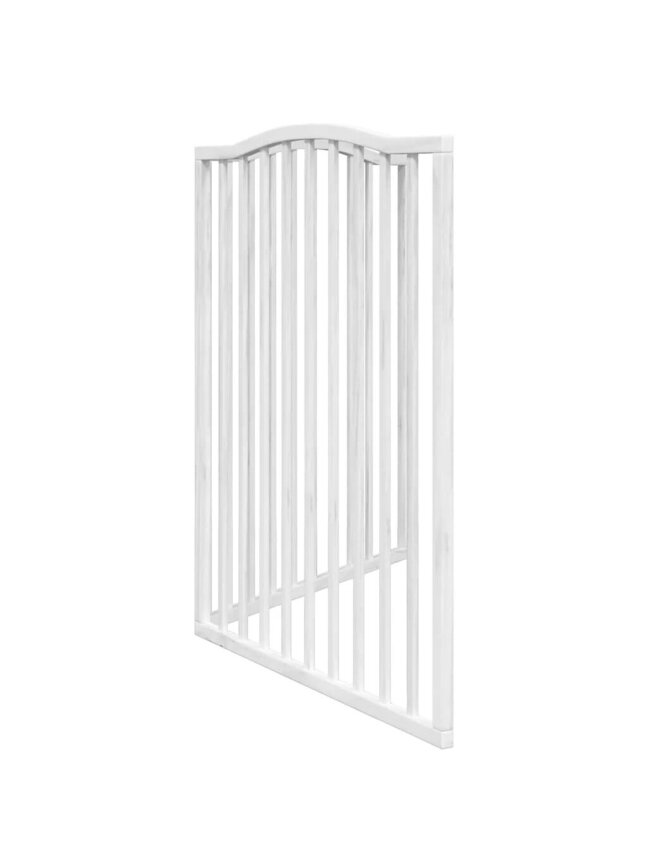 Koeravärav, 2 paneeli, valge, 160 cm, paplipuit 4