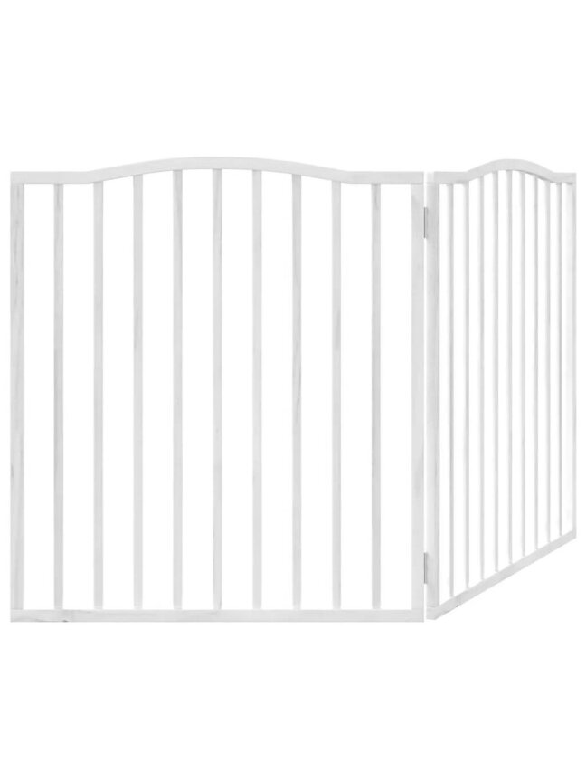 Dog gate, 2 panels, white, 160 cm, poplar wood 5 Dog gate, 2 panels, white, 160 cm, poplar wood 5