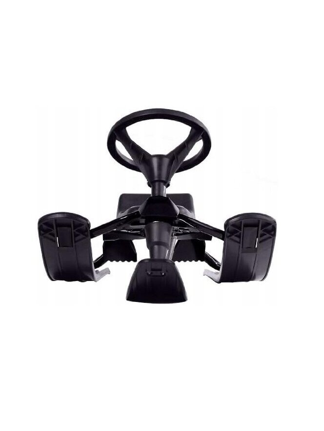 Children’s sled with steering wheel and brake – 119 × 38 × 50.5 cm – black – metal frame, up to 90 kg 4