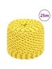 Boat rope, yellow, 6 mm, 25 m, polypropylene