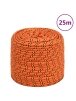 Boat rope, orange, 6 mm, 25 m, polypropylene