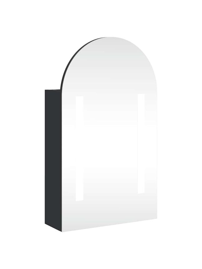 Bathroom Mirror Cabinet with LED, Black, 42 × 13 × 70 cm 1