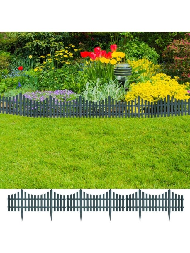 Lawn dividers, 17 pcs, green, 10 m Lawn dividers, 17 pcs, green, 10 m