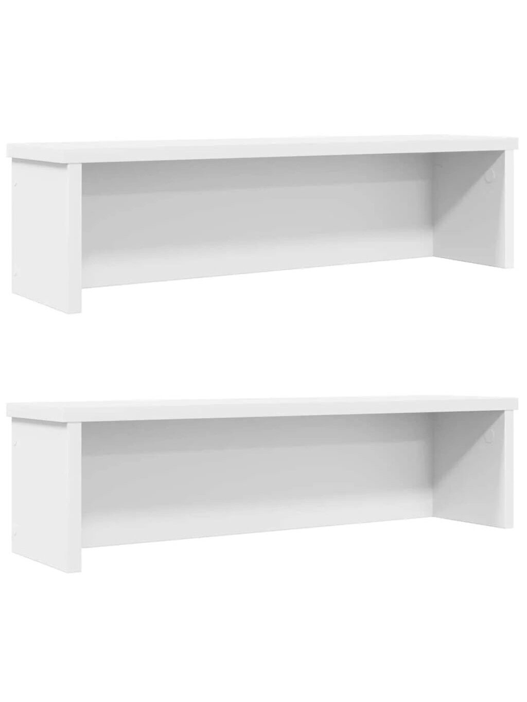 Kitchen Stackable Shelves, 2 pcs, White, 60x15x16 cm 1