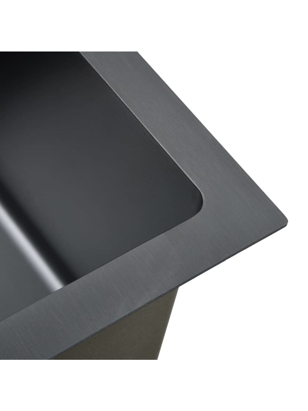 Kitchen Sink, Black, Stainless Steel, Handmade 3