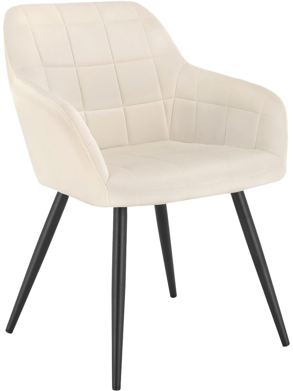 Vintage Nordic-style dining chair with armrests, cream Vintage Nordic-style dining chair with armrests, cream