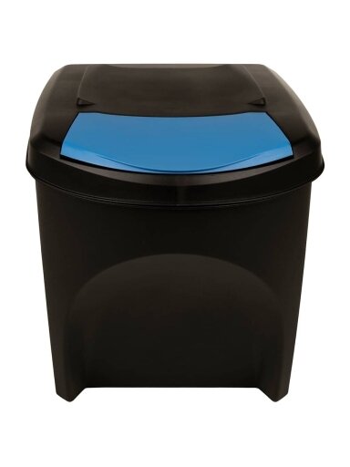 Stackable Trash Bins, 4 pcs, Anthracite, 100 L