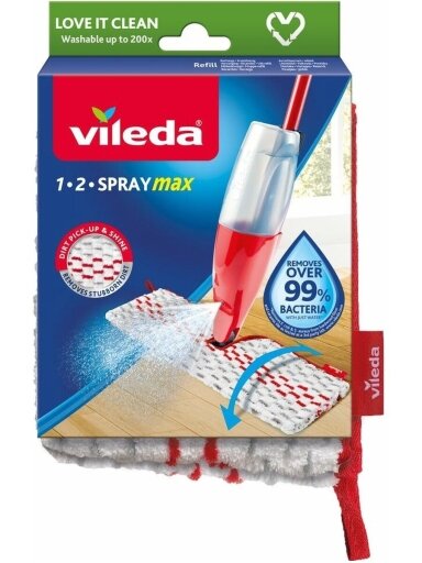 Vileda 1-2 Spray MAX – Replacement Red-White – 4 pcs
