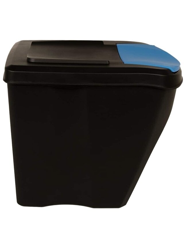 Stackable Trash Bins, 4 pcs, Anthracite, 100 L 2