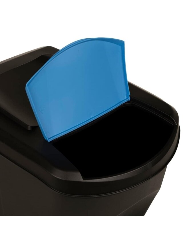 Stackable Trash Bins, 4 pcs, Anthracite, 100 L 5