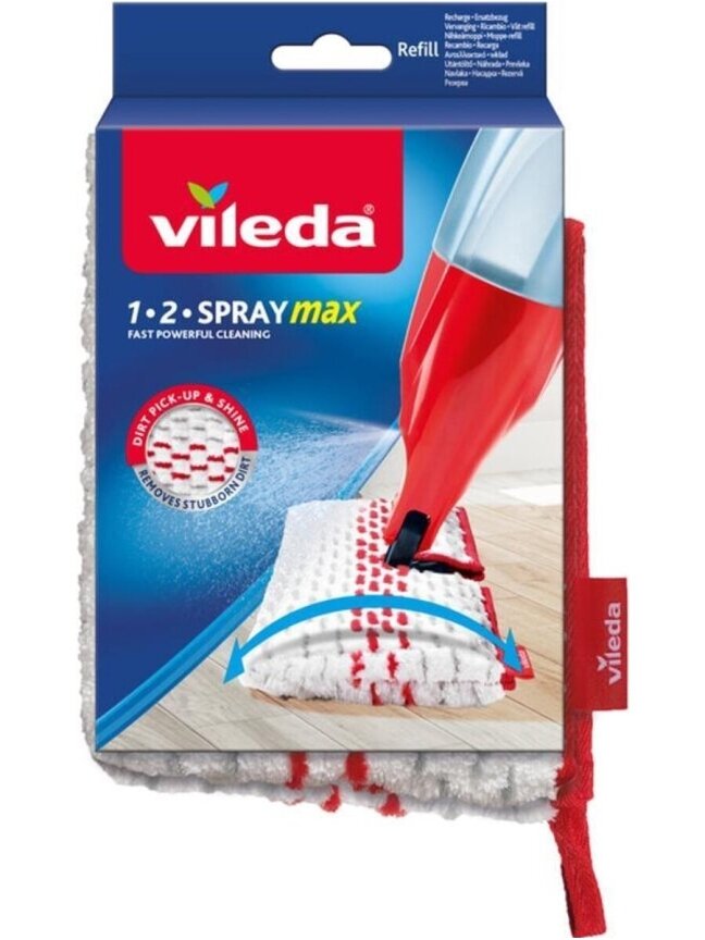 Vileda 1-2 Spray MAX – Replacement Red-White – 4 pcs