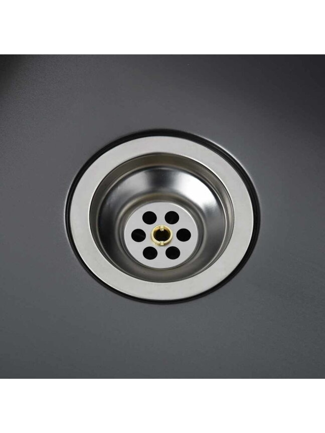 Kitchen Sink, Black, Stainless Steel, Handmade 4
