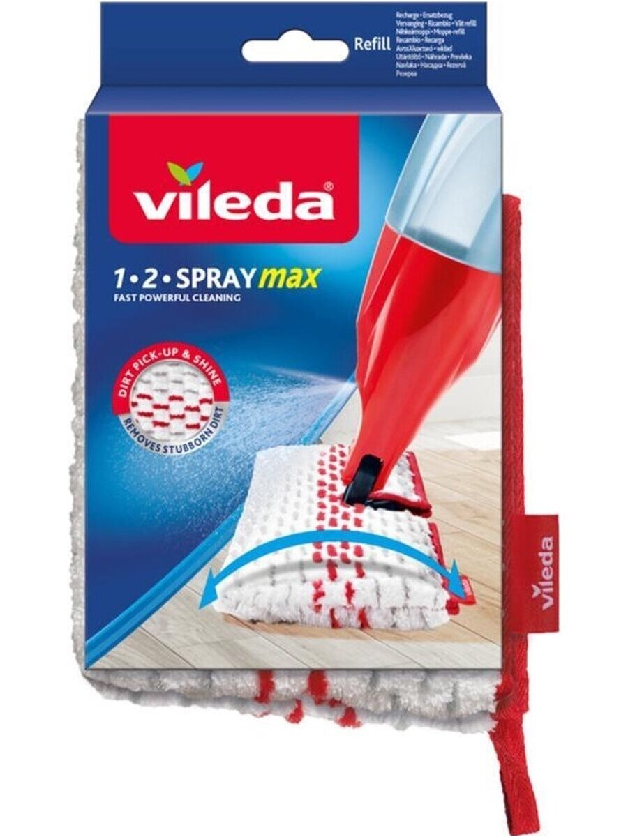 Vileda 1-2 Spray MAX – Replacement Red-White – 4 pcs