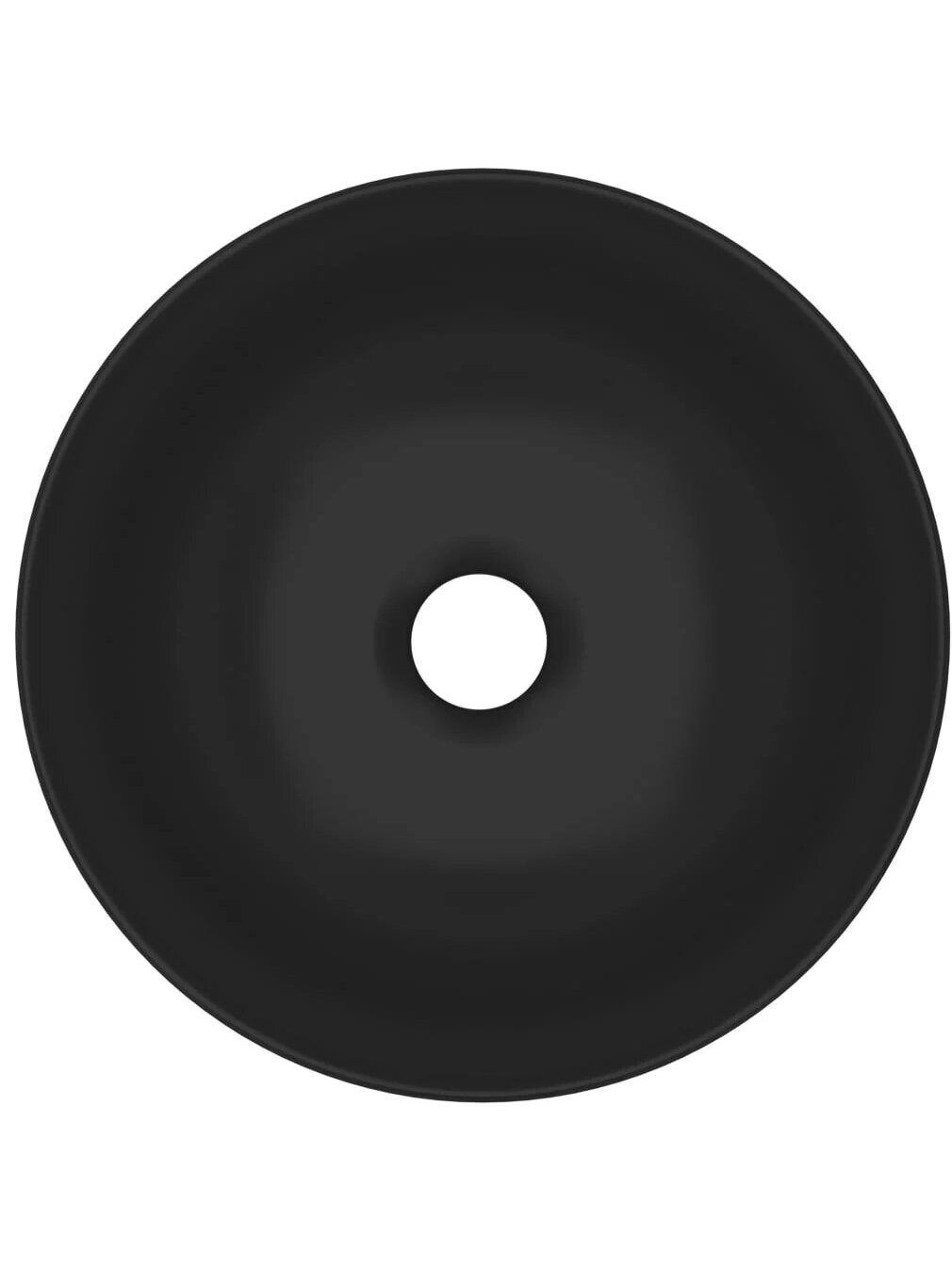 Bathroom sink, matte black, ceramic, round 3