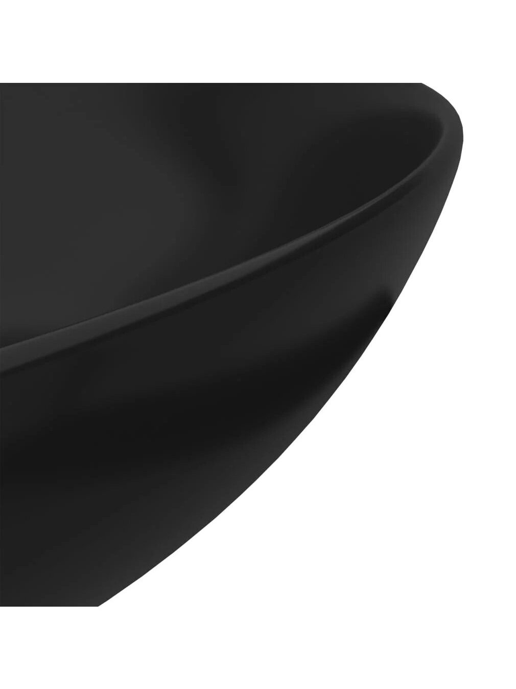 Bathroom sink, matte black, ceramic, round 4