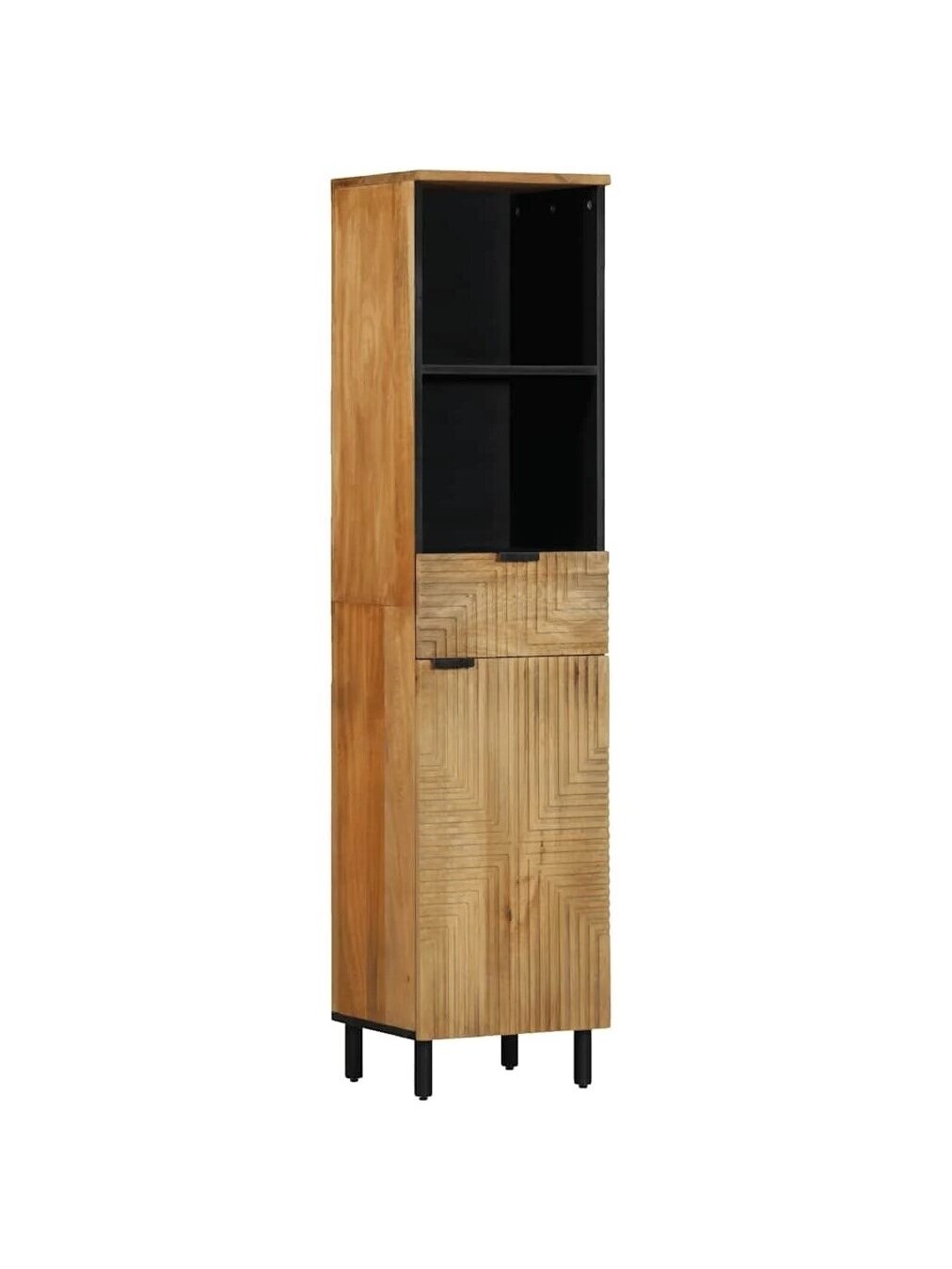 Vannas istabas skapis, Brūns, 38×33×160 cm, Ciets Mango koks