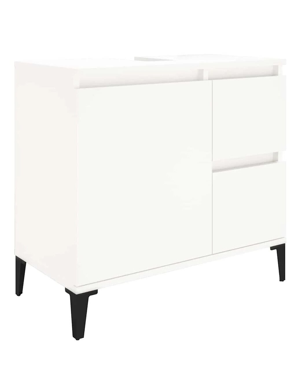 Bathroom Cabinet, White, 65x33x60 cm, Processed Wood Bathroom Cabinet, White, 65x33x60 cm, Processed Wood