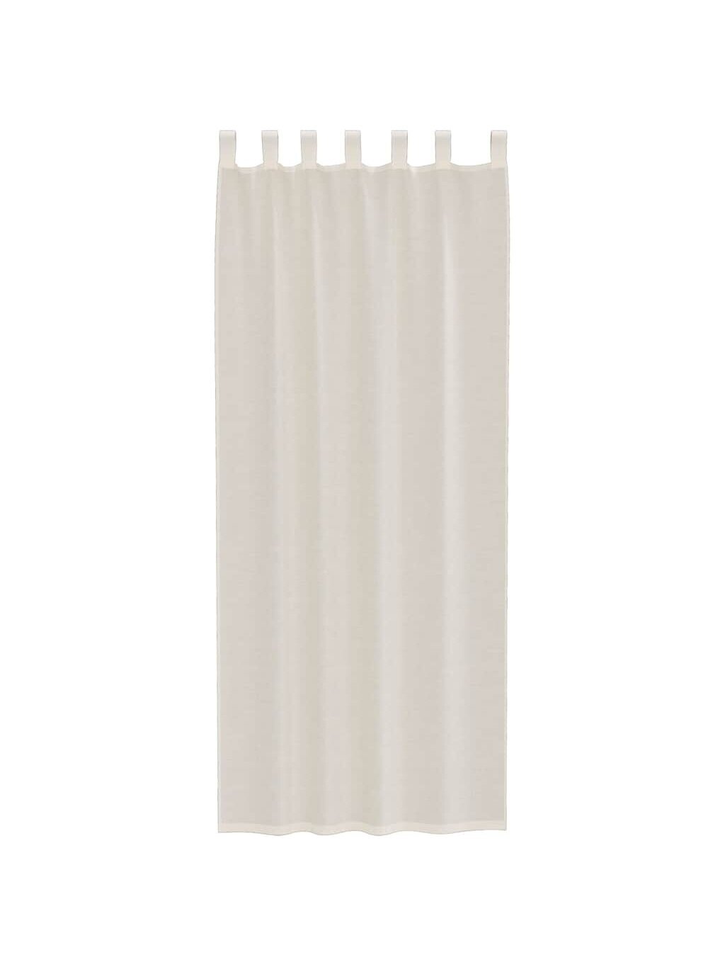 Voile curtains with top panel, 2 pcs, cream color 2