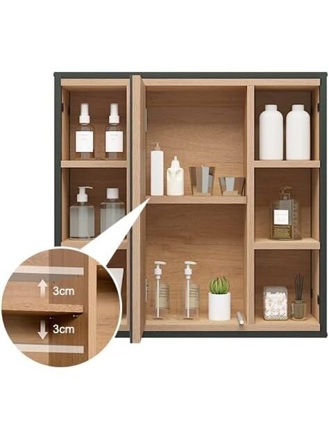 Bathroom cabinet with mirror, 60 × 58 × 16 cm 7 Bathroom cabinet with mirror, 60 × 58 × 16 cm 7