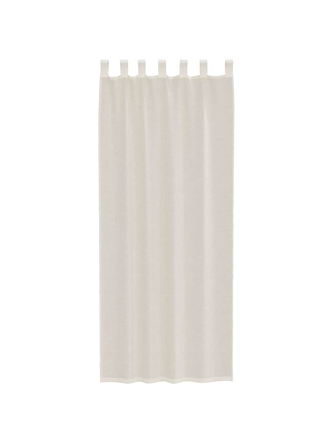 Voile curtains with top panel, 2 pcs, cream color 2