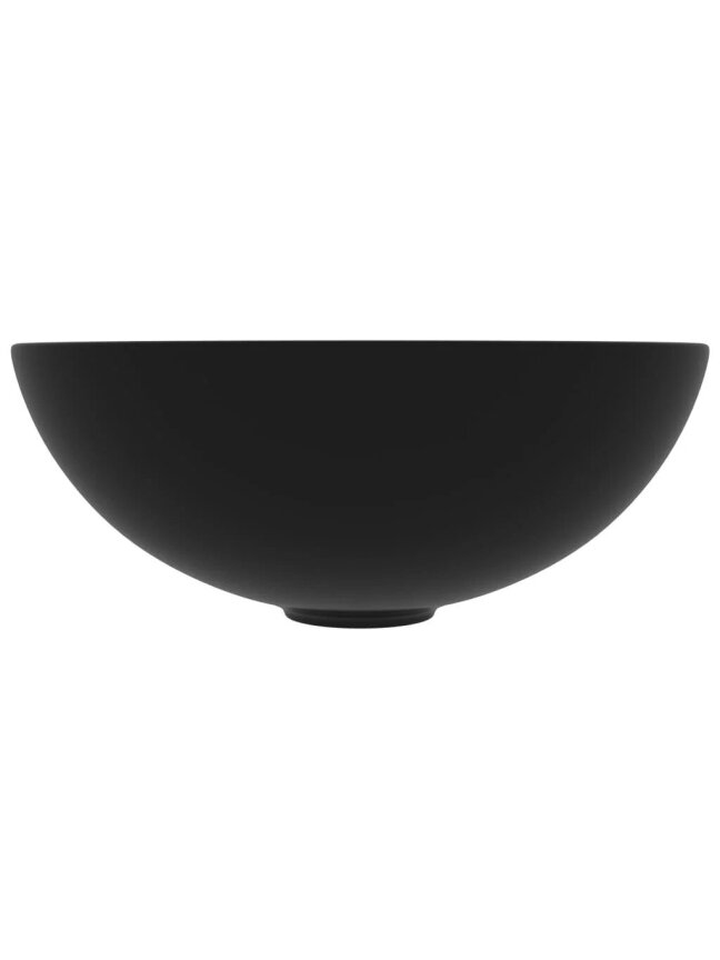 Bathroom sink, matte black, ceramic, round 2