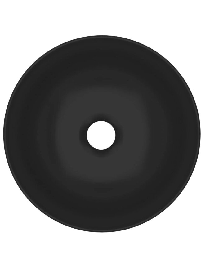 Bathroom sink, matte black, ceramic, round 3