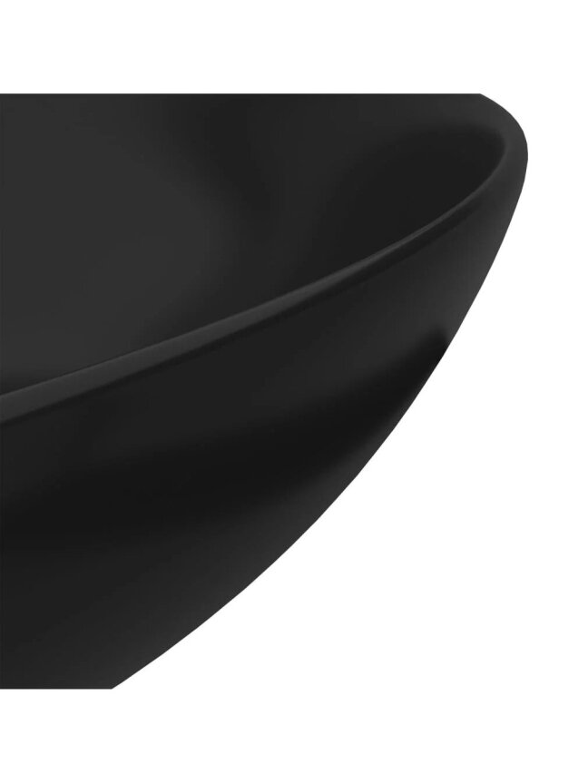 Bathroom sink, matte black, ceramic, round 4