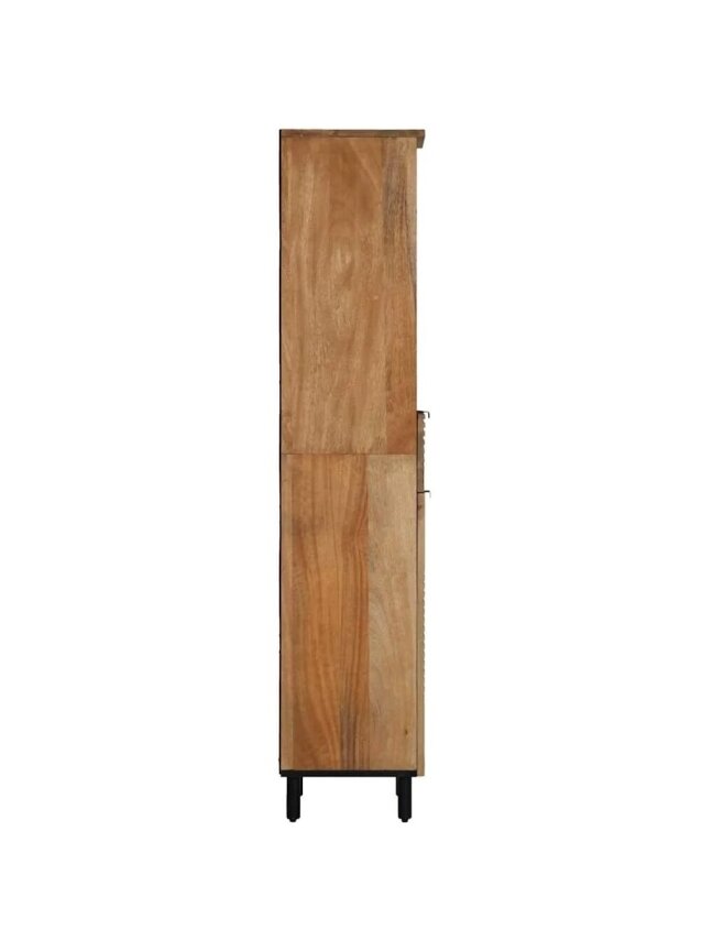 Bathroom Cabinet, Brown, 38×33×160 cm, Solid Mango Wood 2 Bathroom Cabinet, Brown, 38×33×160 cm, Solid Mango Wood 2