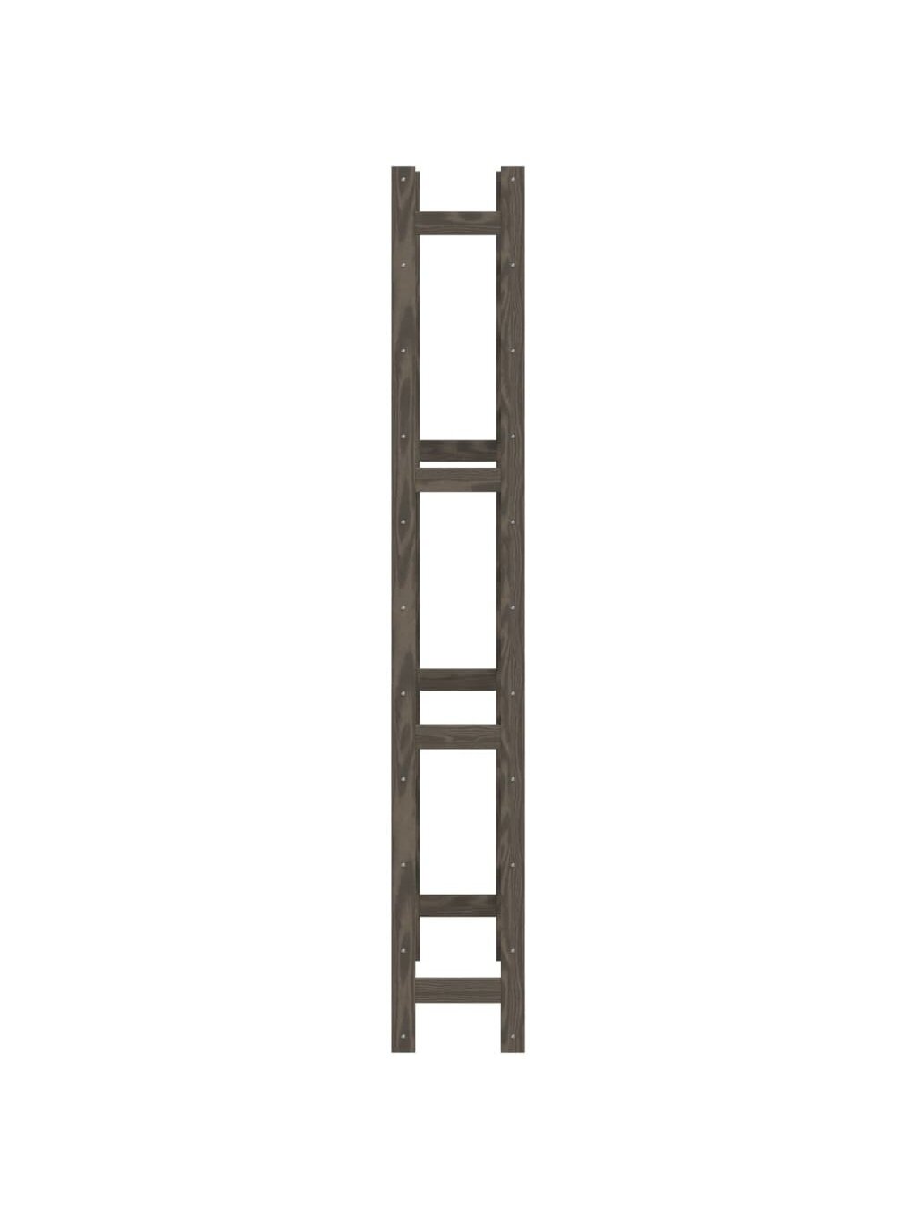 Wine rack for 77 bottles, gray, solid pine wood 2