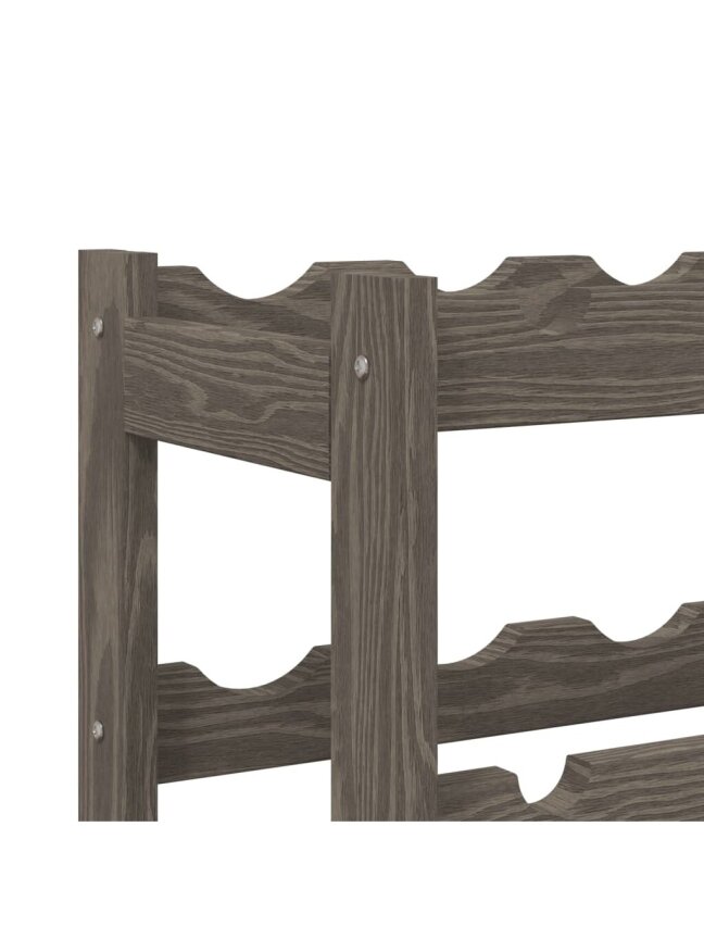 Wine Rack for 77 Bottles, Gray, Pine Wood 2