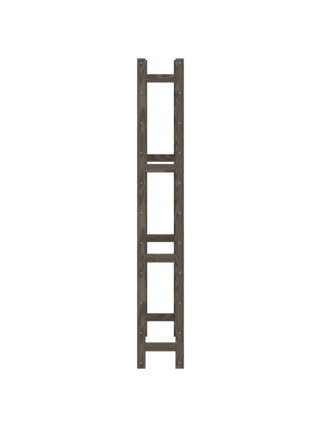 Wine rack for 77 bottles, gray, solid pine wood 2