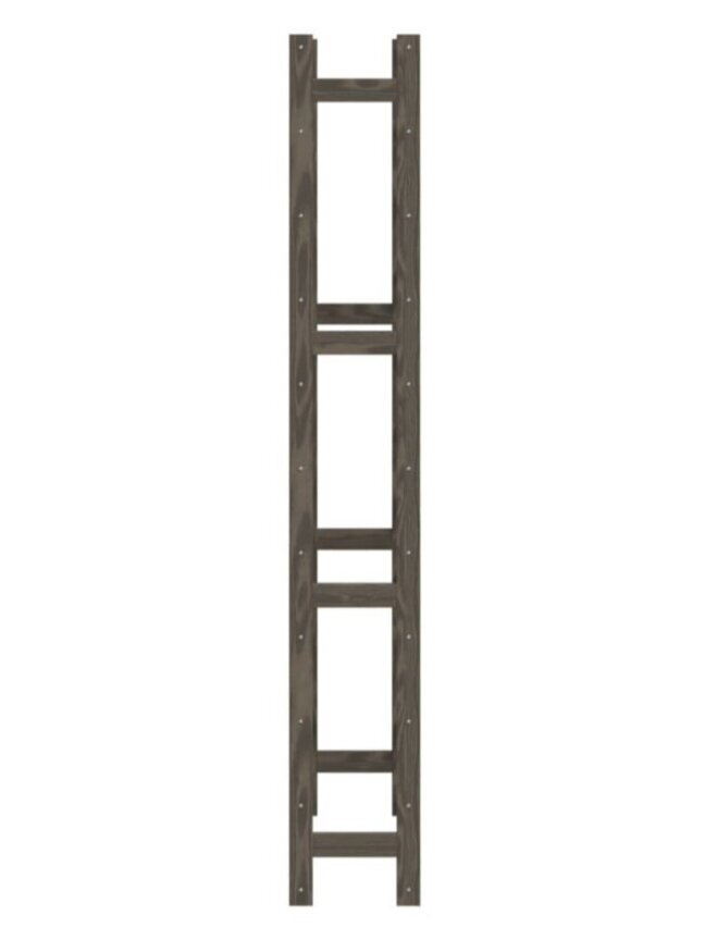 Wine Rack for 77 Bottles, Gray, Pine Wood 5