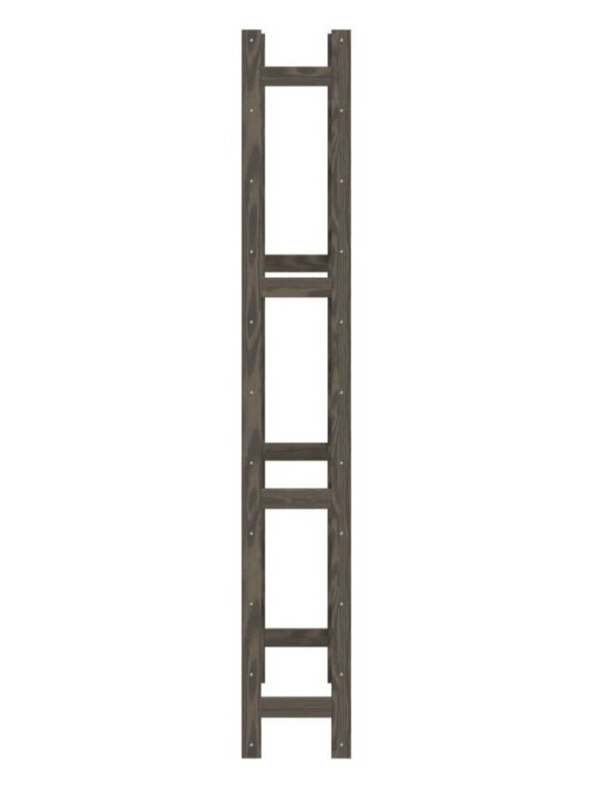Wine Rack for 77 Bottles, Gray, Pine Wood 5